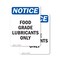 Signmission Food Grade Lubricants Only, 10 in W x Rectangle, Vinyl Decal OS-2PACK-NS-D-1014-V-12821 - alternate 1